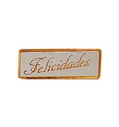 Etiquetas para regalos "Felicidades" Lisa en oro
