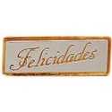 Etiquetas para regalos "Felicidades" Lisa en oro