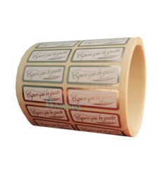 Etiquetas para regalos  "Espero que te guste" Espiga oro 2