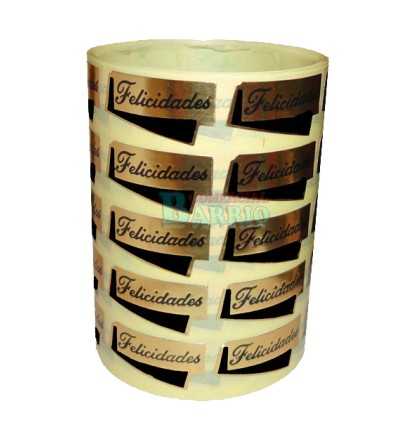Etiquetas para regalos "Felicidades" Sombra