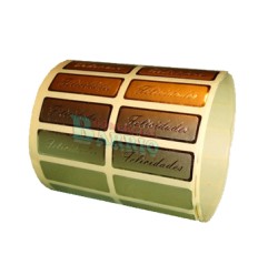 Etiquetas para regalos "Felicidades" oro 2