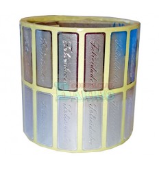 Etiquetas para regalos  Felicidades estampado en plata 2