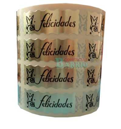 Etiquetas para regalos "Felicidades" Paloma