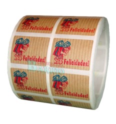 Etiquetas para regalos "Felicidades" picapiedra 2