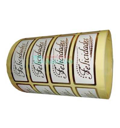 Etiquetas para regalos "Felicidades" Espiga