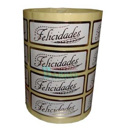 Etiquetas para regalos "Felicidades" Espiga
