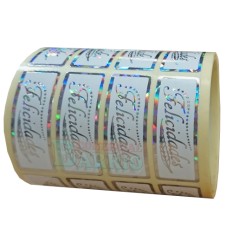 Etiquetas para regalos "Felicidades" Espiga iris 2