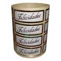 Etiquetas para regalos "Felicidades" Lisa en oro