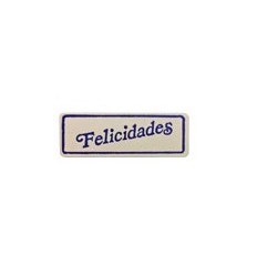 Etiquetas para regalos "Felicidades" azul