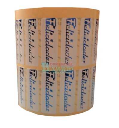 Etiquetas para regalos "Felicidades"  Película azul