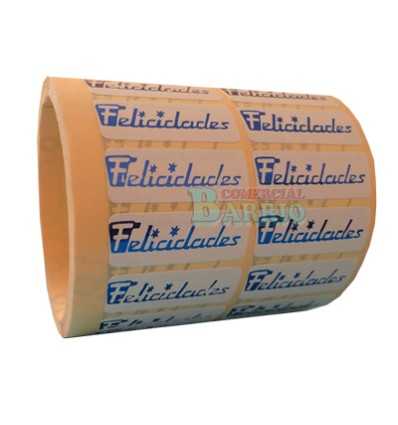 Etiquetas para regalos "Felicidades"  Película azul