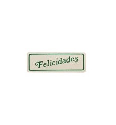 Etiquetas para regalos "Felicidades" Verde