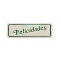 Etiquetas para regalos "Felicidades" Verde