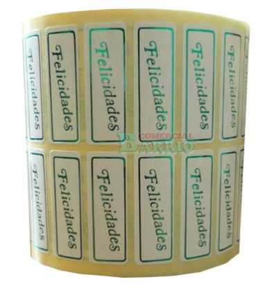 Etiquetas para regalos "Felicidades" Verde