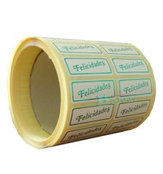 Etiquetas para regalos "Felicidades" Verde 2