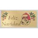 Etiquetas Navidad "Feliz Navidad" cara papá Noel