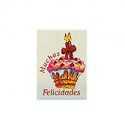 Etiquetas para regalos  "Muchas Felicidades" pastel