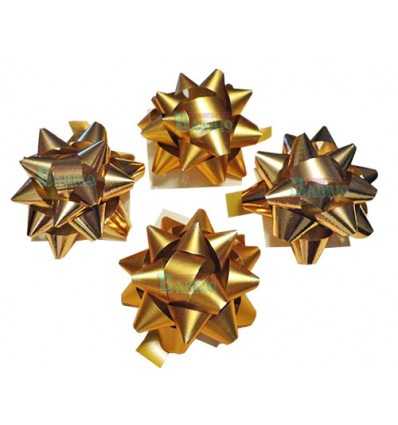 Bolsa de 12 moños medianas  oro