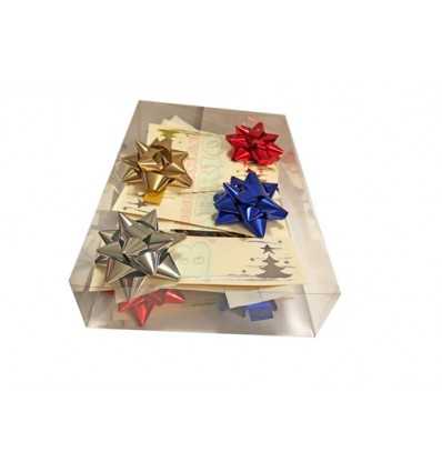 Tarjeta regalo con moño colores surtidos