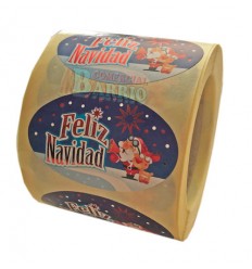 Etiquetas Adhesivas Feliz Navidad Papa Noel 2