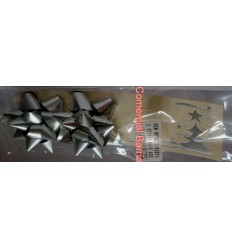 Moños con tarjeta color plata  2