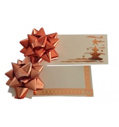 Tarjeta regalo con moño color Naranja