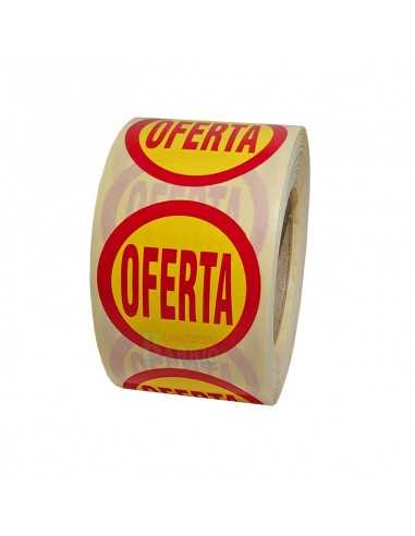 Etiquetas para promociones "Oferta" de 40 mm,...