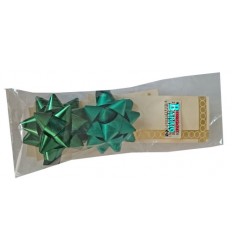 Tarjeta regalo con moño color verde 2