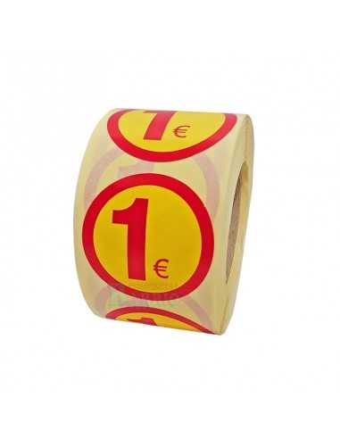 Etiquetas para precios  1€, pegatina un euro...