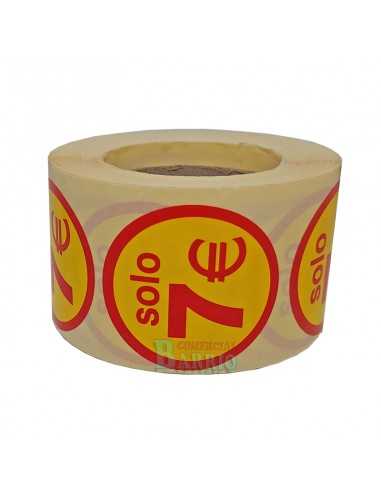 Etiquetas para precios solo 7€, pegatina...