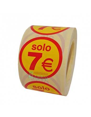 Etiquetas para precios solo 7€, pegatina...