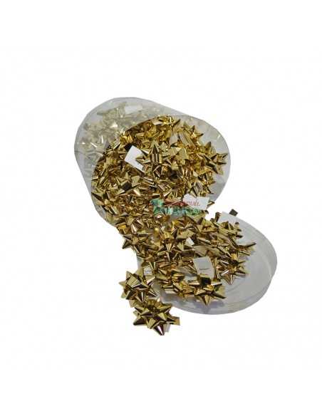 Lazos adhesivos de 5mm color oro brillo para regalos