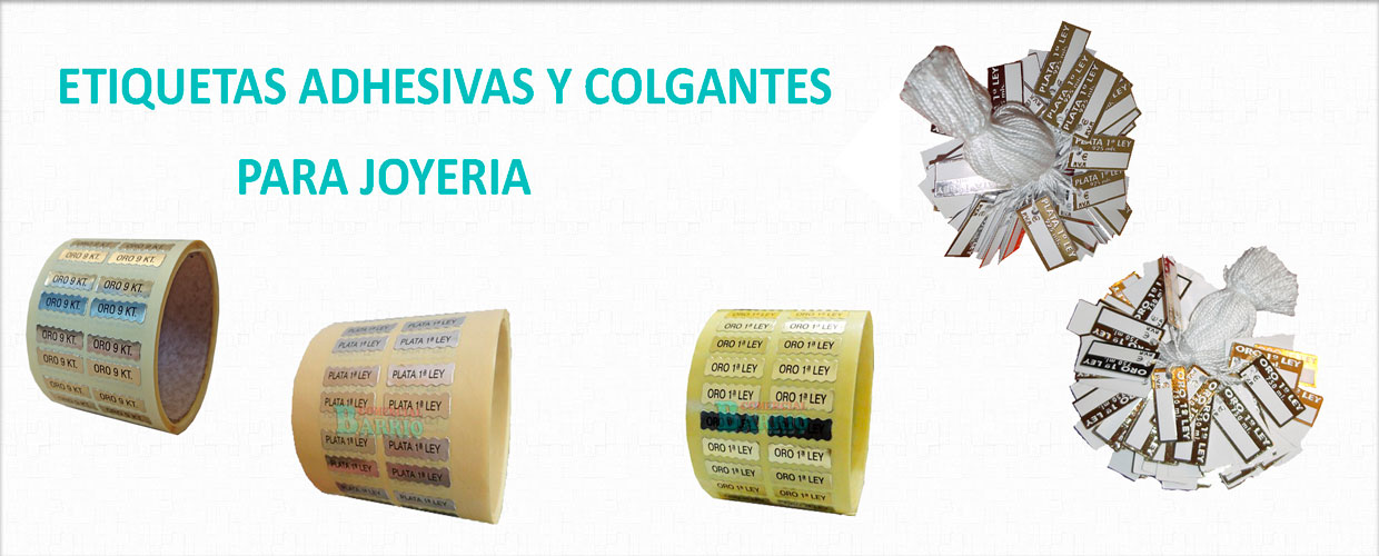 Etiquetas para joyeria