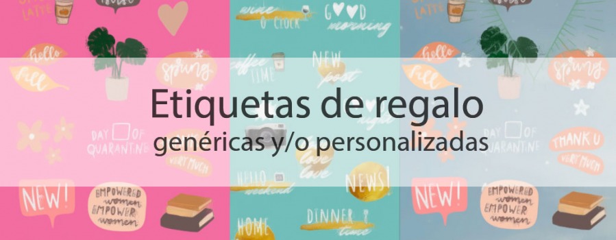 Etiquetas de regalo genéricas y personalizadas