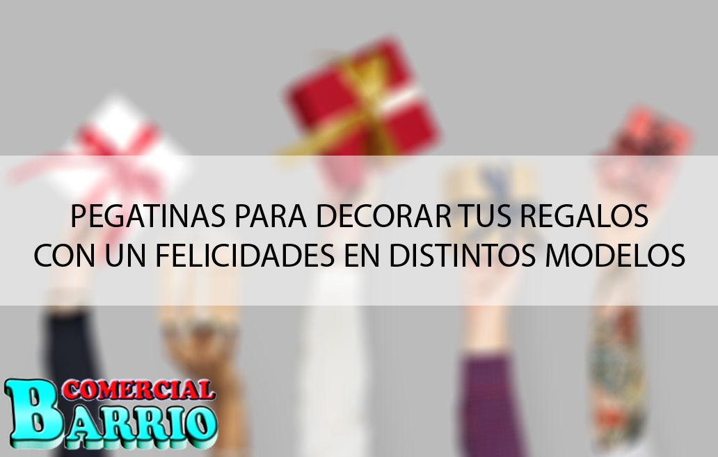 Pegatinas con forma de Felicidades